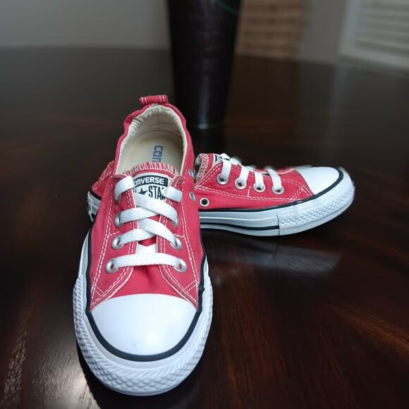 Converse Chuck Taylor All Star Shoreline Slip-On Red Canvas Womens 6 Sneakers - Picture 2 of 10